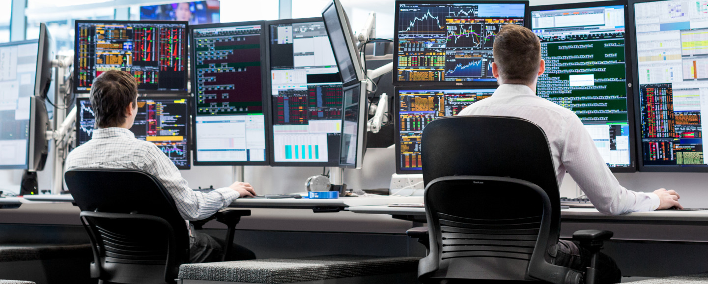 two people on computers