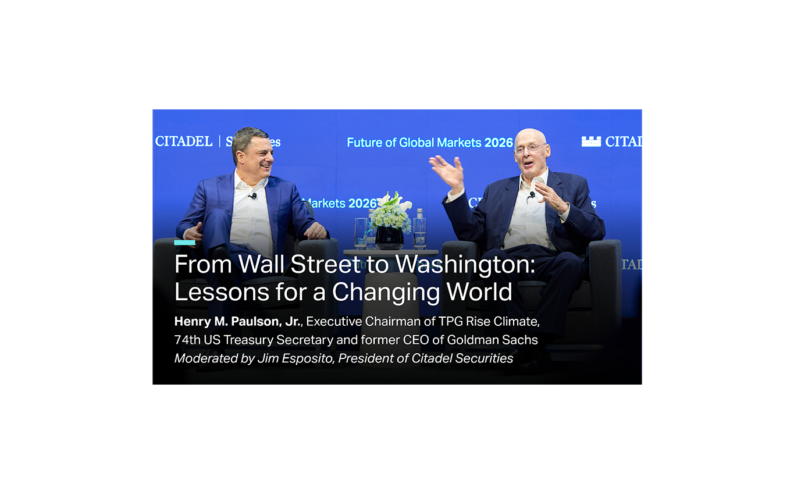 From Wall Street to Washington: Lessons for a Changing World
